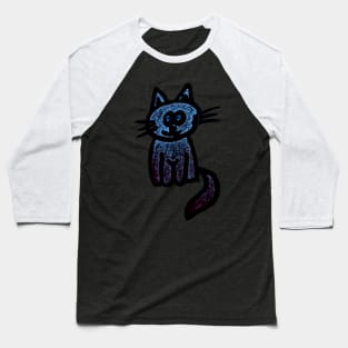 Smiling kitty in blue Baseball T-Shirt